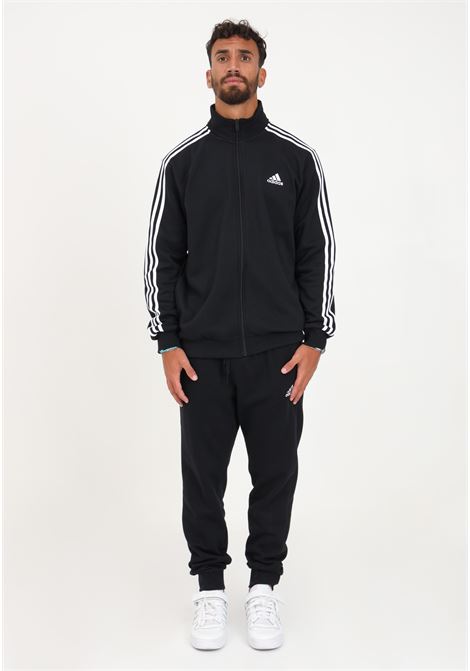 Tuta nera  da uomo Basic 3Stripes in Fleece ADIDAS PERFORMANCE | IJ6067.